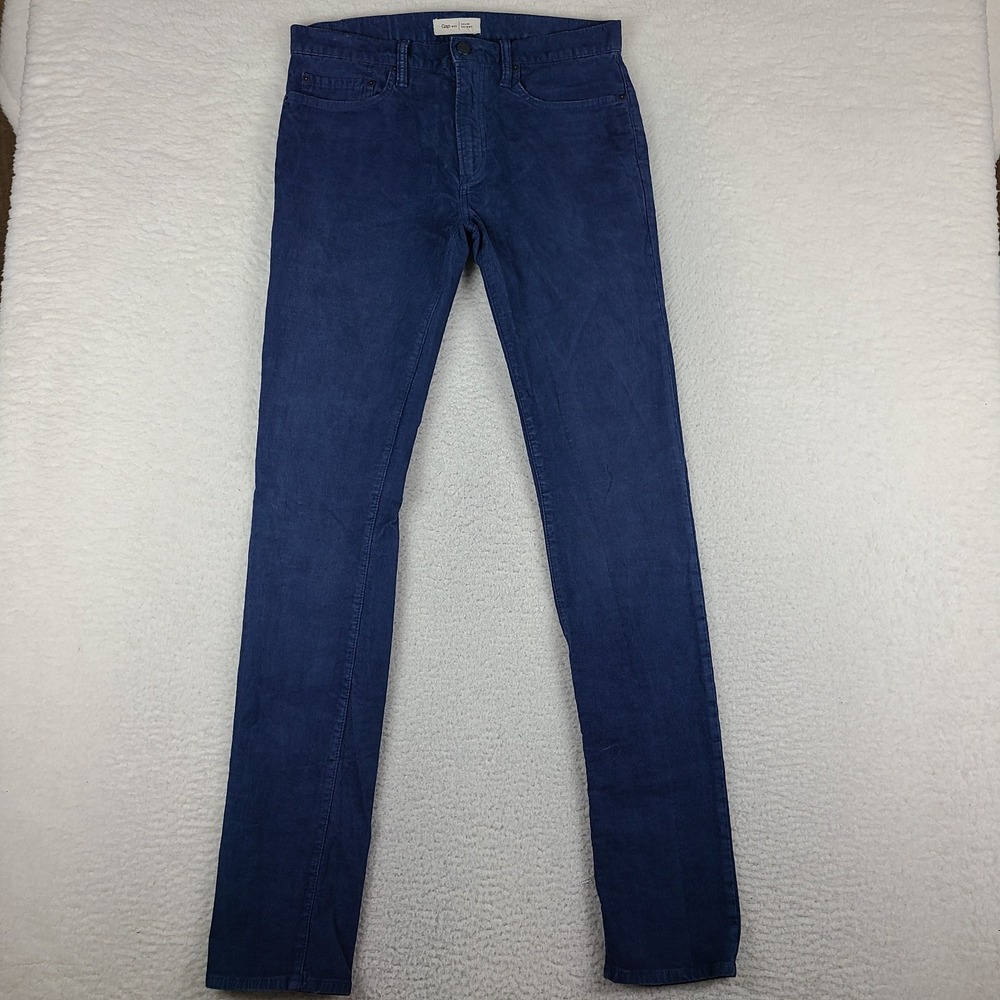 GAP 1969 Corduroy Pants Mens 32x36 Blue Skinny Chino Khakis